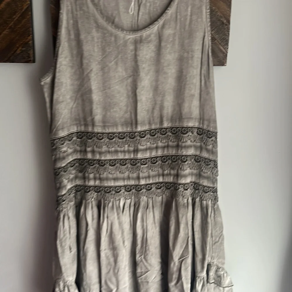 Gray ruffle Altar’d State tunic dress - Picture 5 of 9